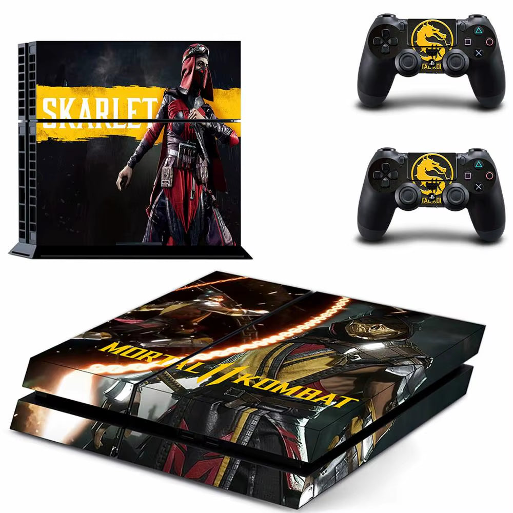 🔥 Mortal Kombat PS4 Skin – Hochwertiger Vinyl-Aufkleber für Konsole & Controller 🎮