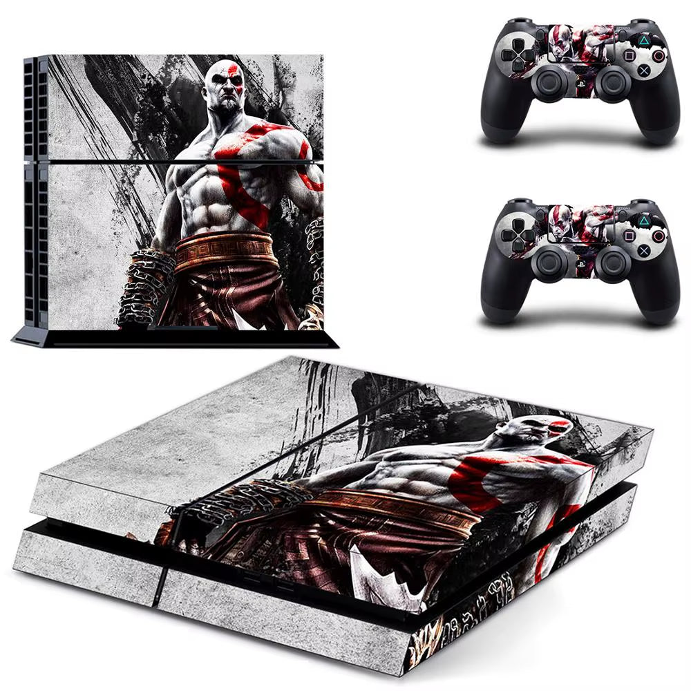 🔥 God of War PS4 Skin – Epischer Vinyl-Aufkleber für Konsole & Controller 🎮