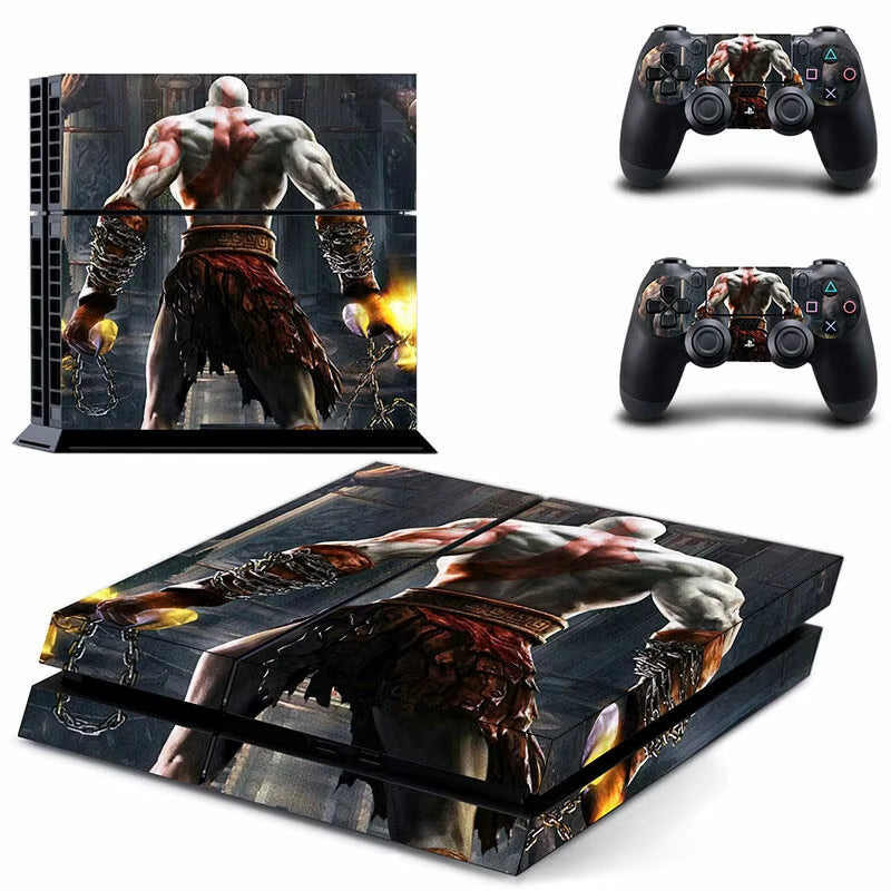 🔥 God of War PS4 Skin – Epischer Vinyl-Aufkleber für Konsole & Controller 🎮