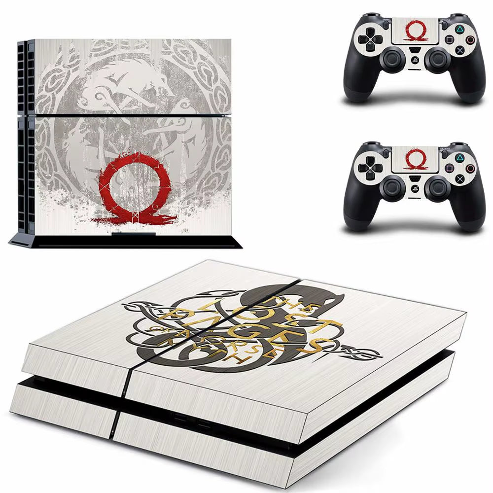 🔥 God of War PS4 Skin – Epischer Vinyl-Aufkleber für Konsole & Controller 🎮