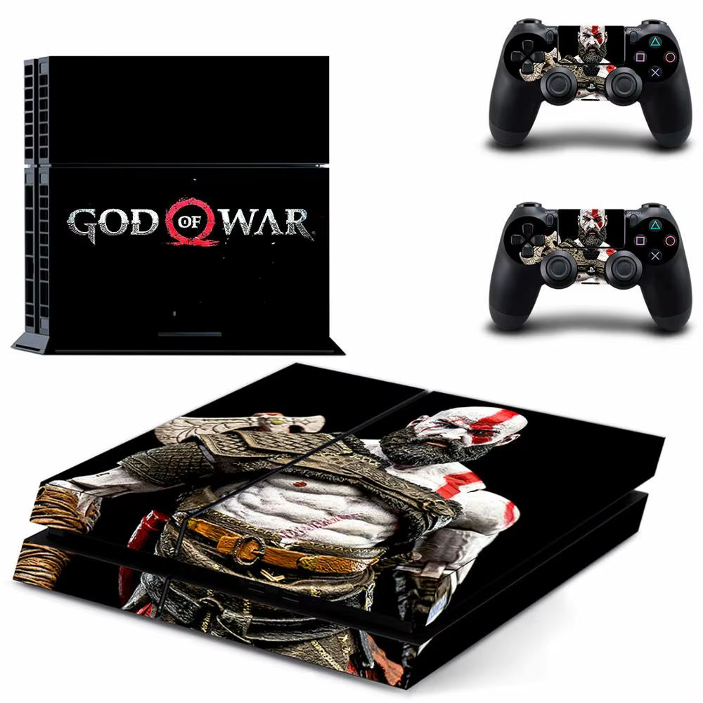 🔥 God of War PS4 Skin – Epischer Vinyl-Aufkleber für Konsole & Controller 🎮