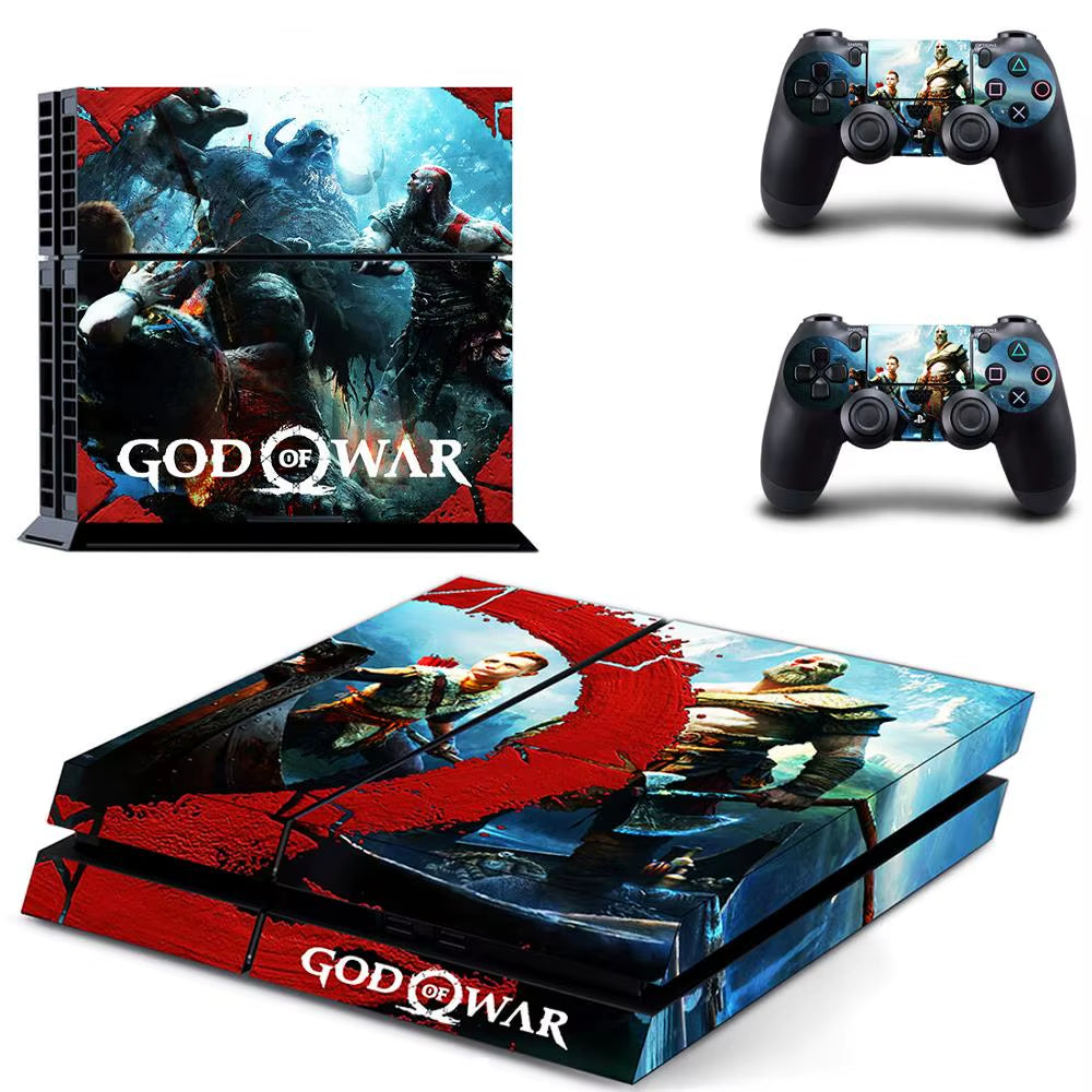 🔥 God of War PS4 Skin – Epischer Vinyl-Aufkleber für Konsole & Controller 🎮