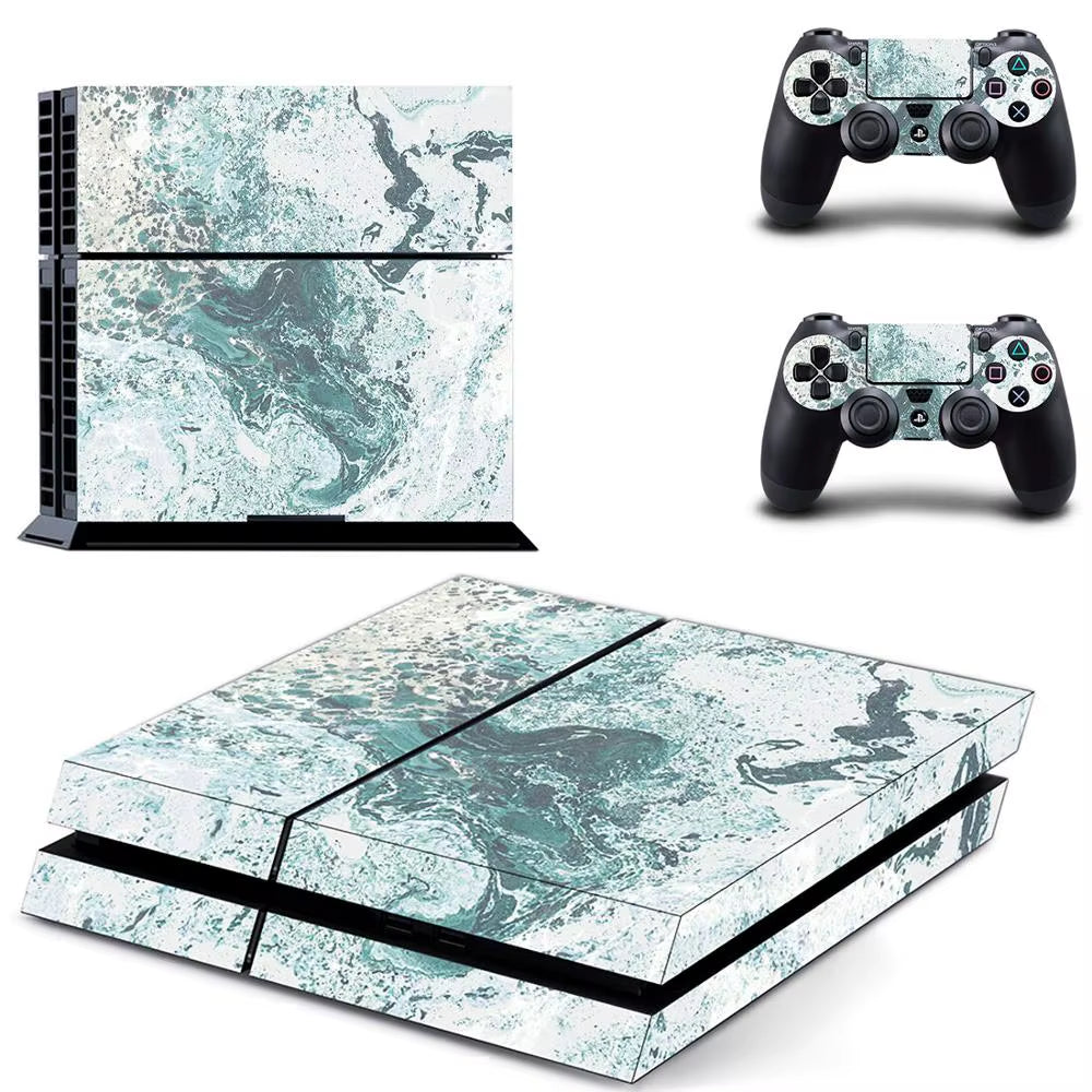 🔥 Marmor PS4 Skin – Hochwertiger Vinyl-Aufkleber für Konsole & Controller 🎮