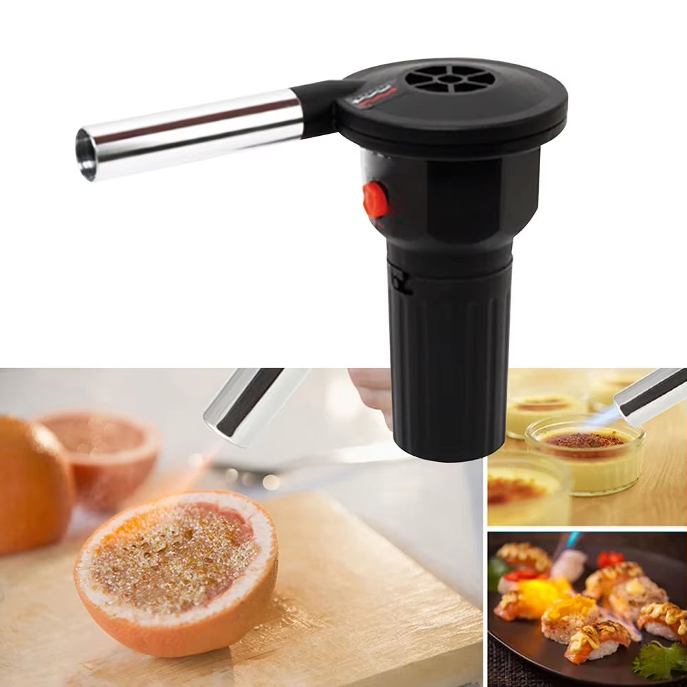 Elektrischer BBQ-Grillgebläse – Handlicher Holzkohle-Anzünder mit Aluminiumgehäuse, Grill-Luftgebläse für Camping und Picknick