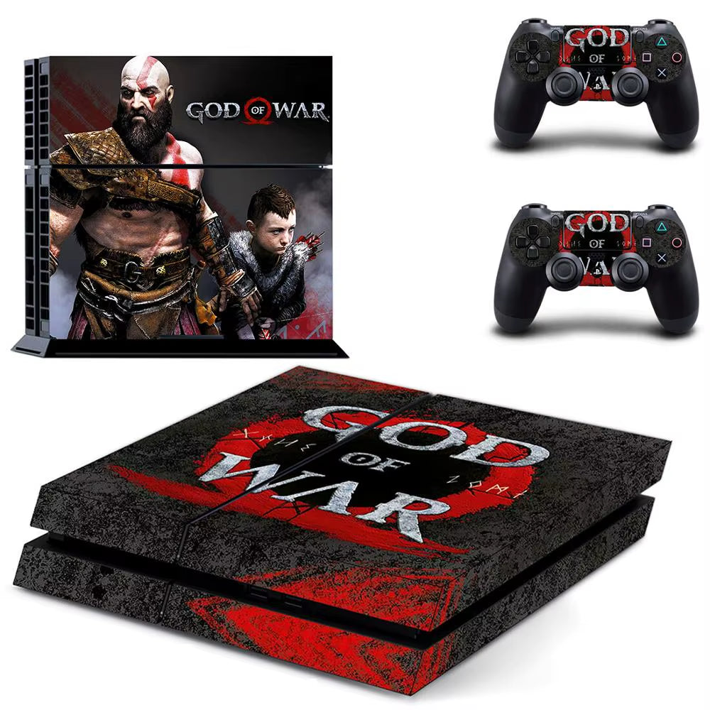 🔥 God of War PS4 Skin – Epischer Vinyl-Aufkleber für Konsole & Controller 🎮