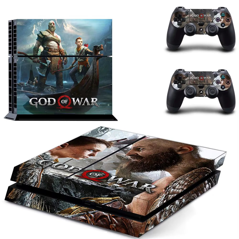 🔥 God of War PS4 Skin – Epischer Vinyl-Aufkleber für Konsole & Controller 🎮