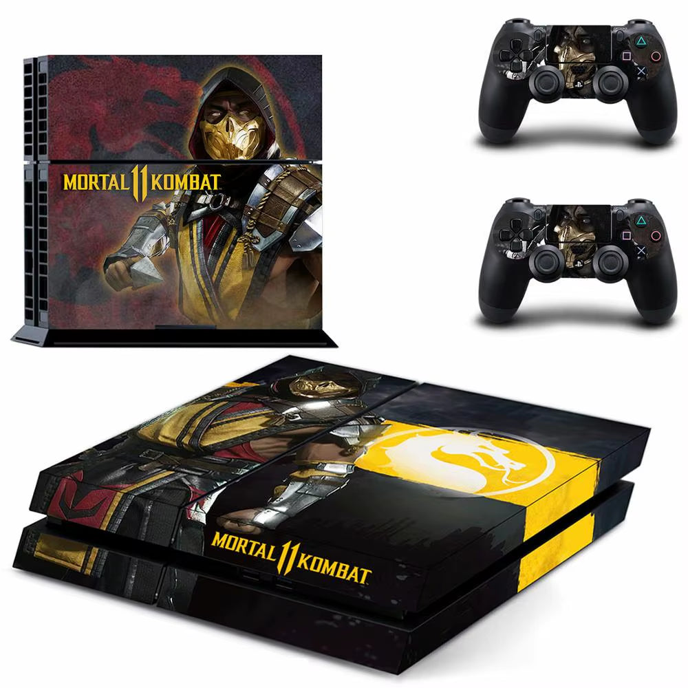 🔥 Mortal Kombat PS4 Skin – Hochwertiger Vinyl-Aufkleber für Konsole & Controller 🎮