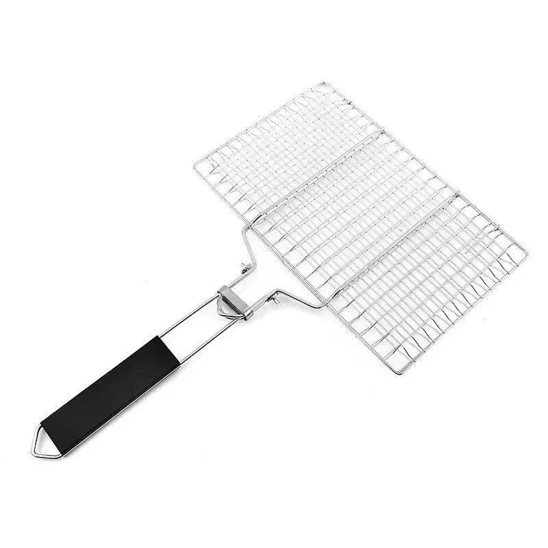 Edelstahl BBQ Grillkorb mit Antihaft-Gitter – Perfekt für Fleisch, Gemüse & Steak | Wiederverwendbare Grillmatte