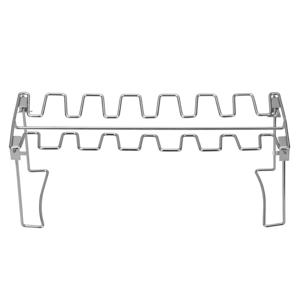 Antihaft BBQ Hähnchenschenkel-Halter – Edelstahl Grillgestell für 12 Keulen | Perfekt für Backofen & Grill