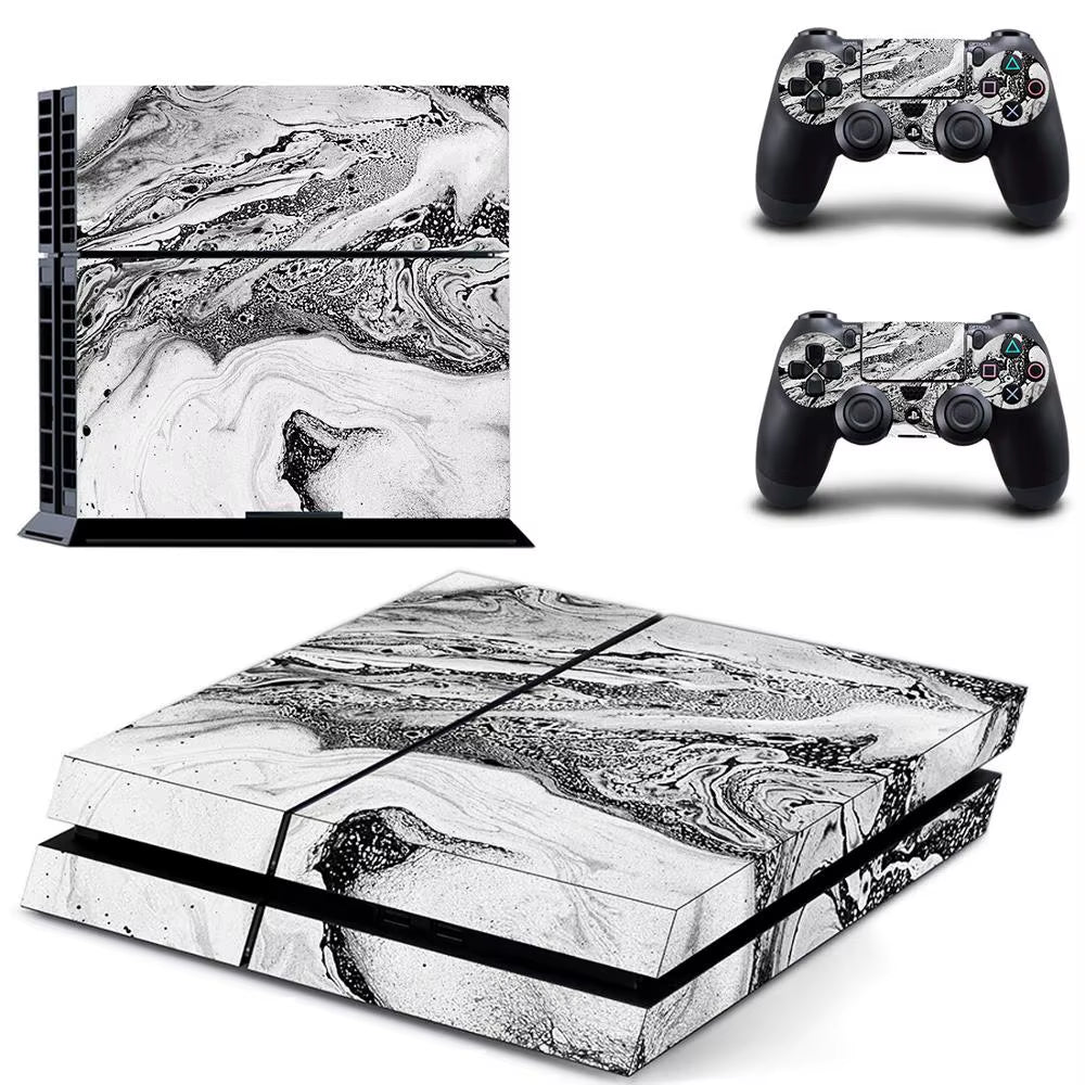 🔥 Marmor PS4 Skin – Hochwertiger Vinyl-Aufkleber für Konsole & Controller 🎮