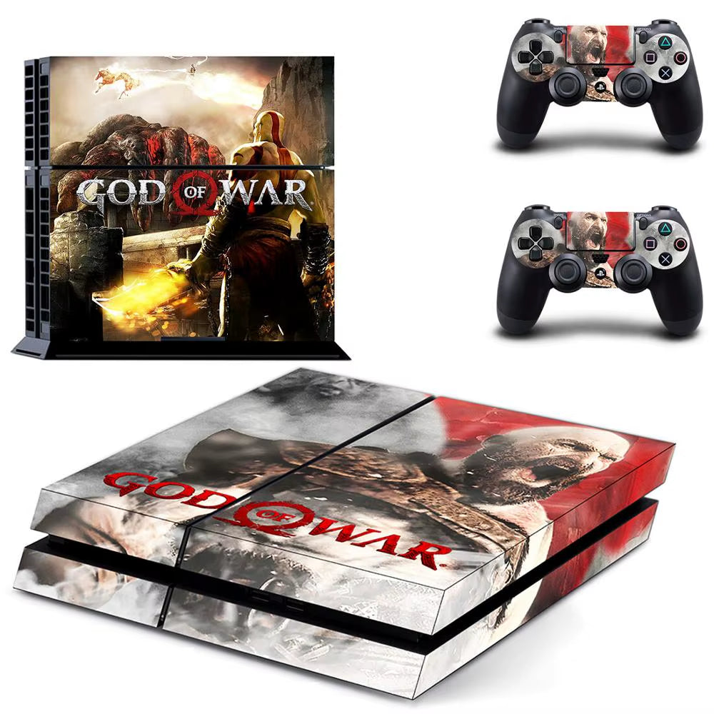 🔥 God of War PS4 Skin – Epischer Vinyl-Aufkleber für Konsole & Controller 🎮