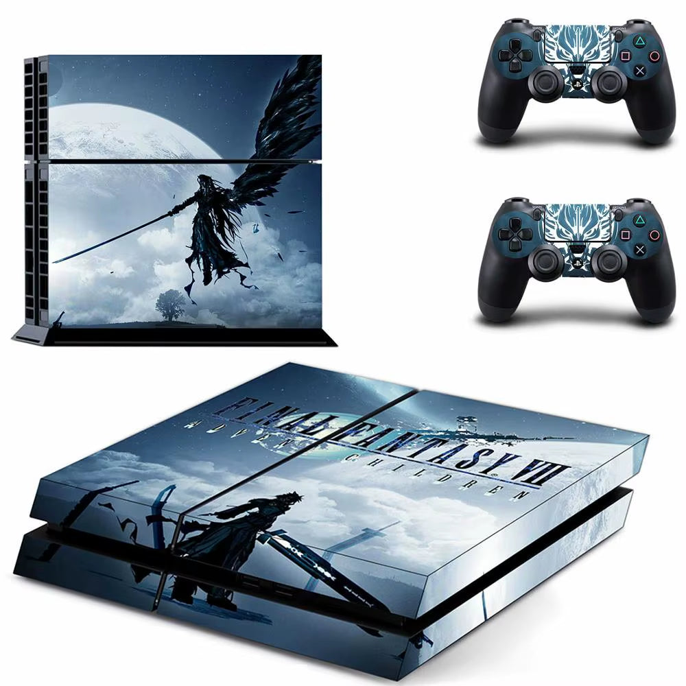 🔥 Final Fantasy 7 PS4 Skin – Epischer Vinyl-Aufkleber für Konsole & Controller 🎮