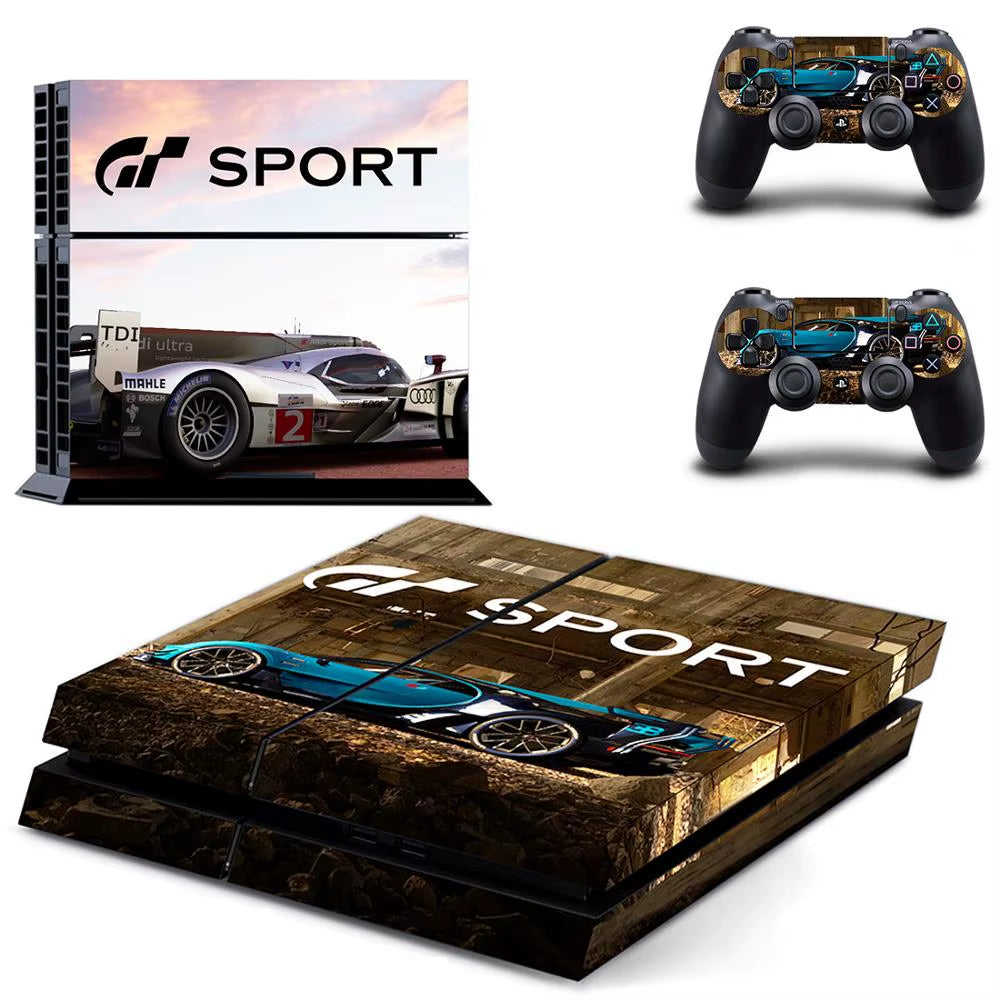 🔥 Gran Turismo 7 PS4 Skin – Hochwertiger Vinyl-Aufkleber für Konsole & Controller 🎮