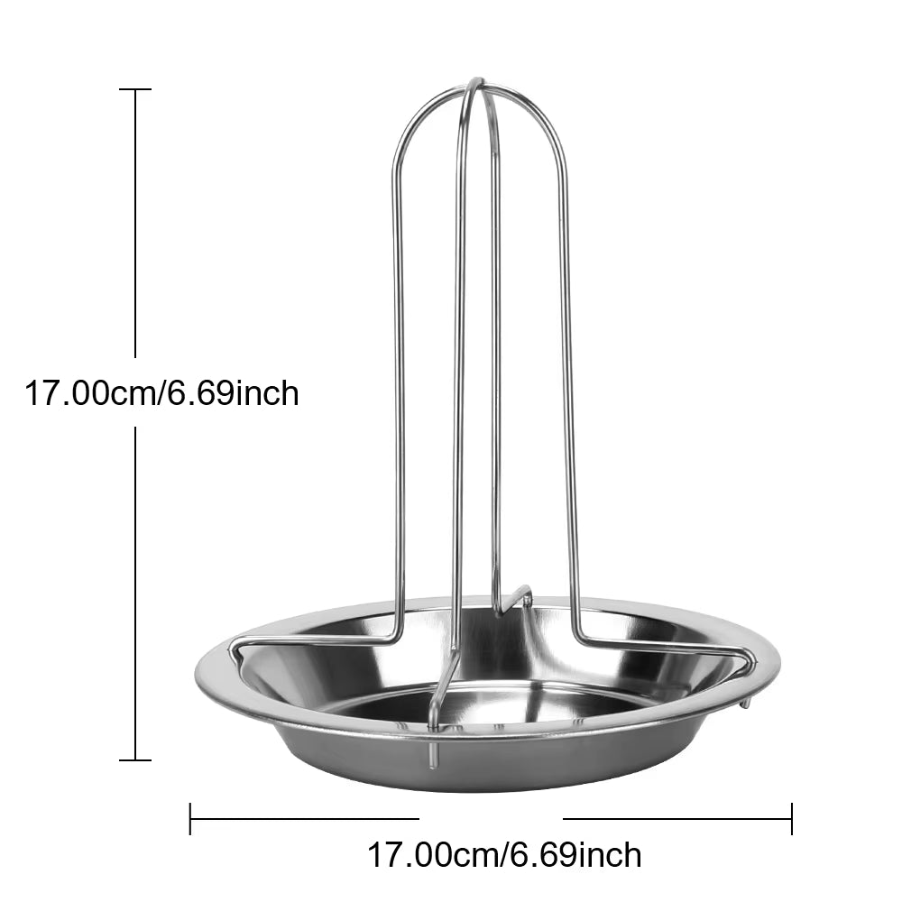 Chicken Roaster Rack Stainless Steel Roasting Grill Stand Kitchen Outdoor BBQ Tools Grilled Chicken Plate Grilling Tools