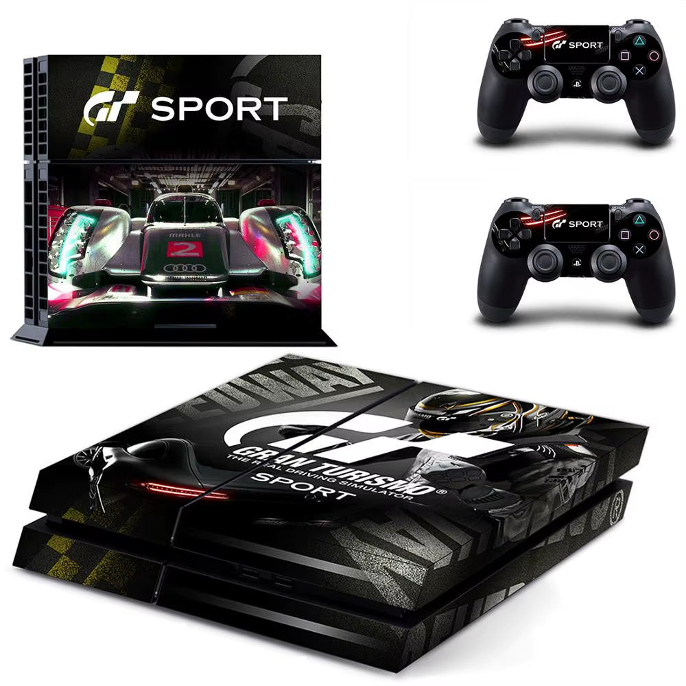 🔥 Gran Turismo 7 PS4 Skin – Hochwertiger Vinyl-Aufkleber für Konsole & Controller 🎮