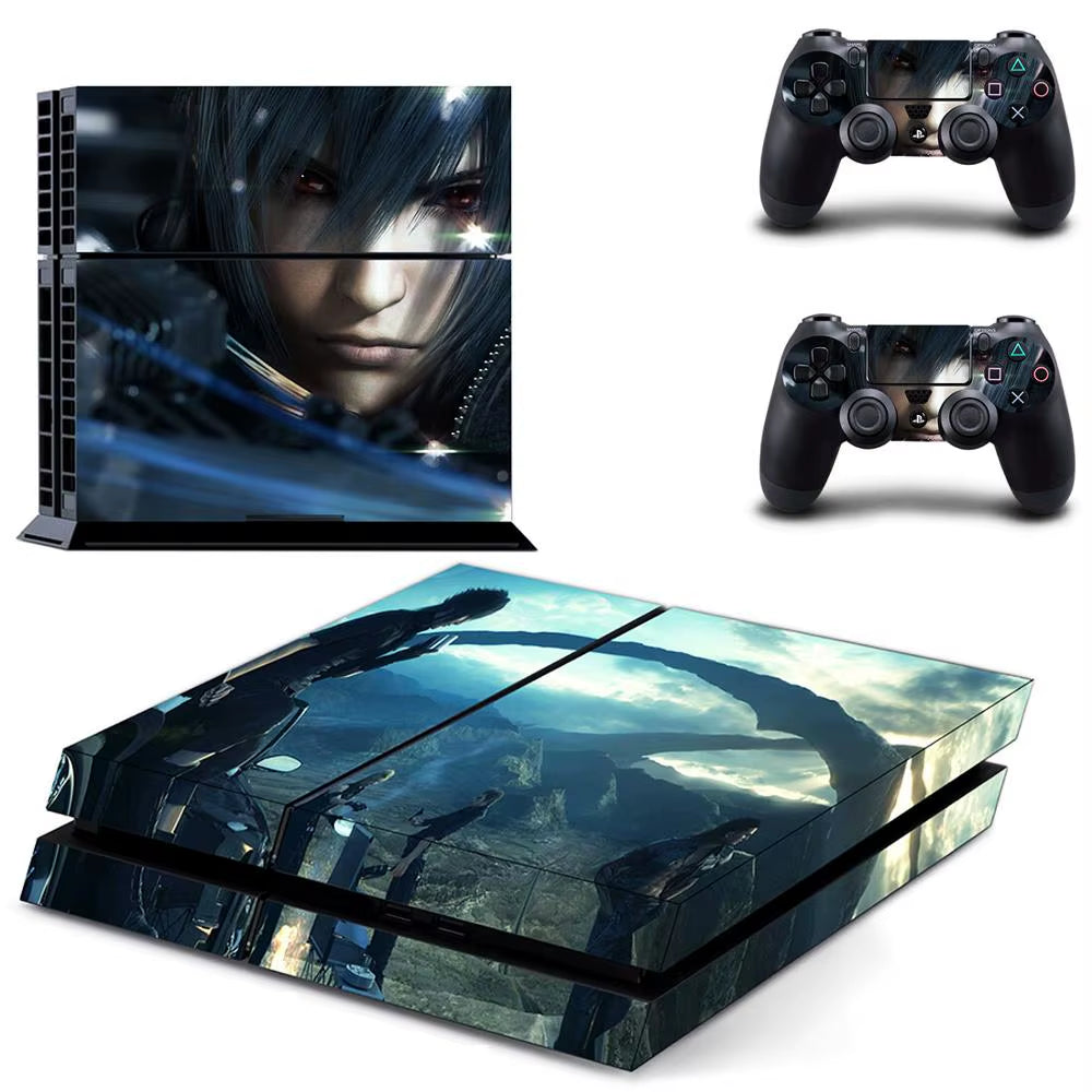 🔥 Final Fantasy 7 PS4 Skin – Epischer Vinyl-Aufkleber für Konsole & Controller 🎮