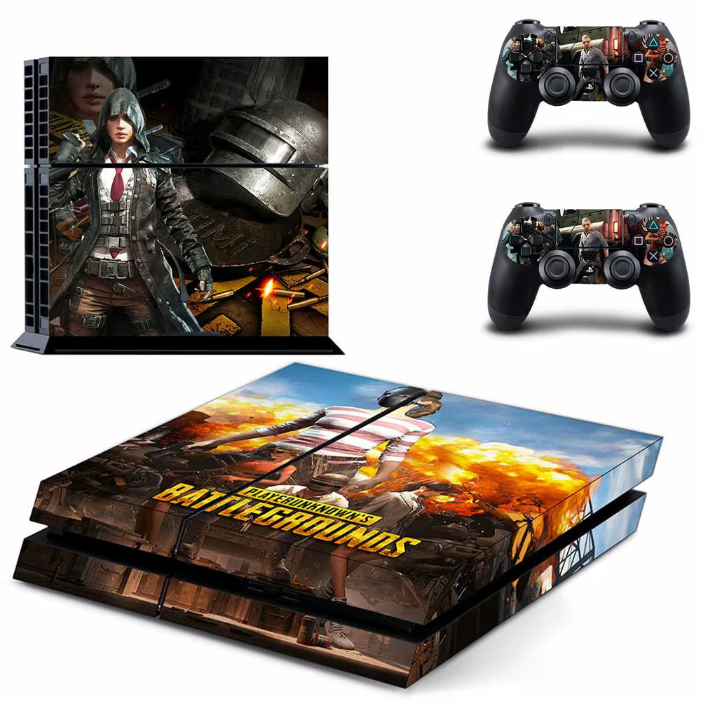 🔥 PUBG PS4 Skin – Hochwertiger Vinyl-Aufkleber für Konsole & Controller 🎮