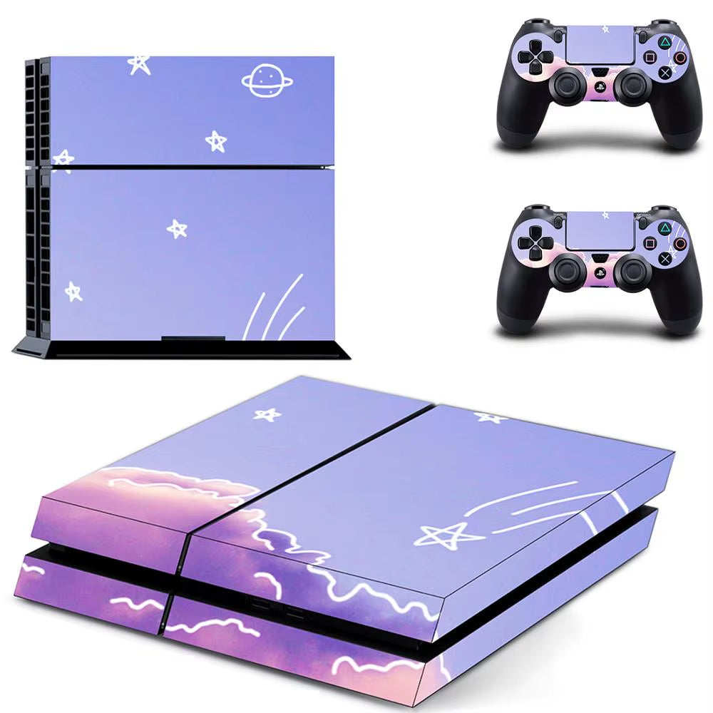 🌌 Starry Sky PS4 Skin – Traumhafter Vinyl-Aufkleber für Konsole & Controller ✨