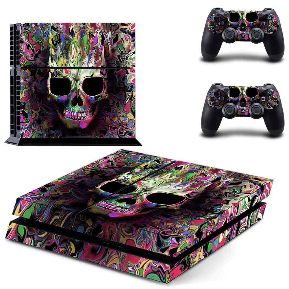 Skull PS4 Stickers Play Station 4 Skin PS 4 Sticker Decal Cover for Playstation 4 PS4 Console & Controller Skins Vinyl