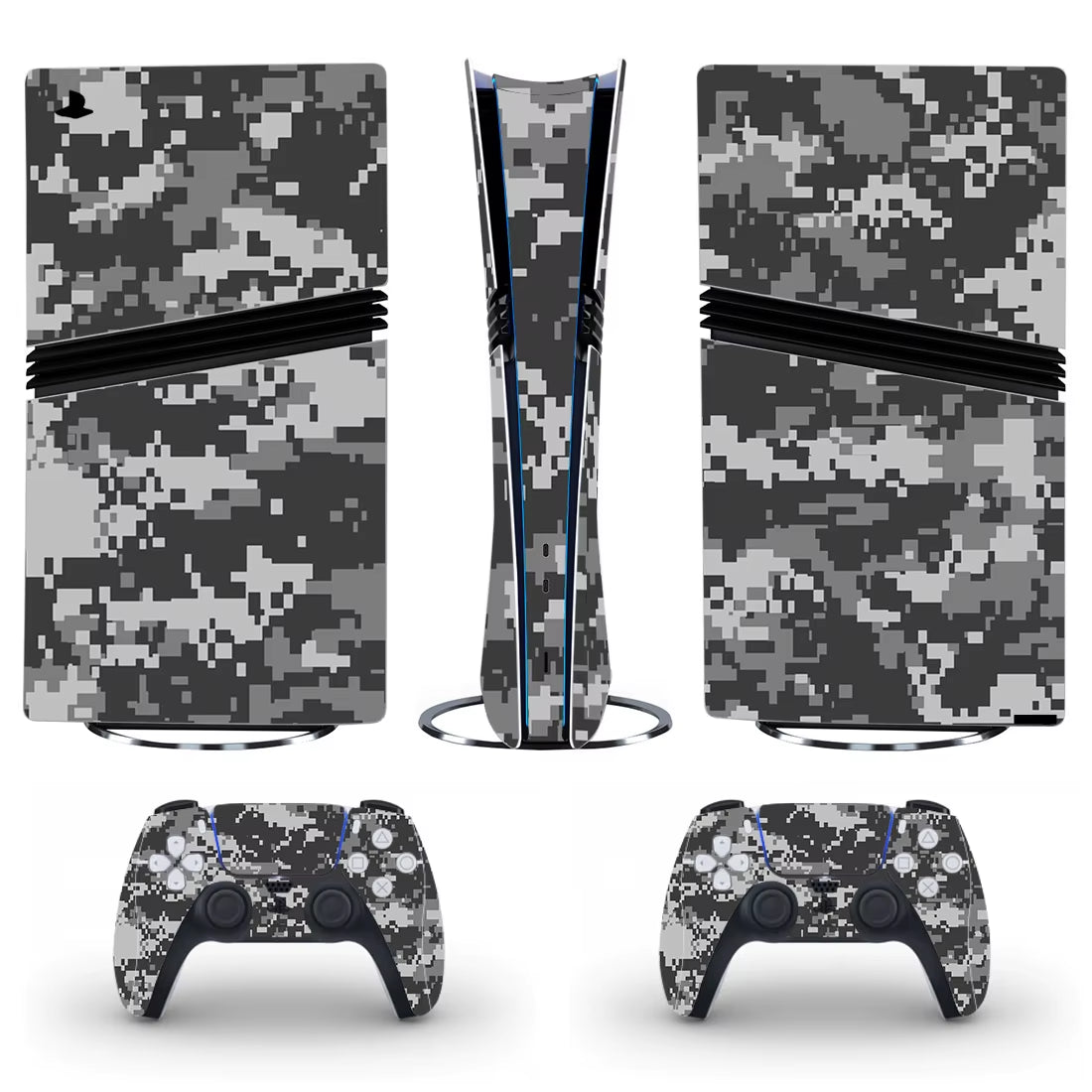 PS5 Pro Skin – Tarnmuster Vinyl-Aufkleber für Konsole & Controller | Schutz & Stil