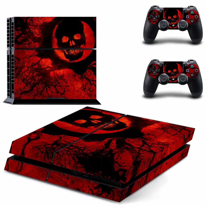 Skull PS4 Stickers Play Station 4 Skin PS 4 Sticker Decal Cover for Playstation 4 PS4 Console & Controller Skins Vinyl