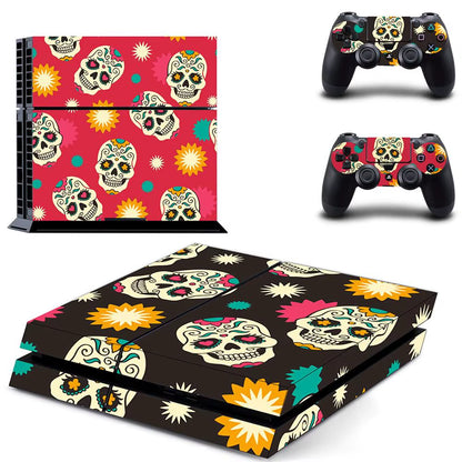 Skull PS4 Stickers Play Station 4 Skin PS 4 Sticker Decal Cover for Playstation 4 PS4 Console & Controller Skins Vinyl