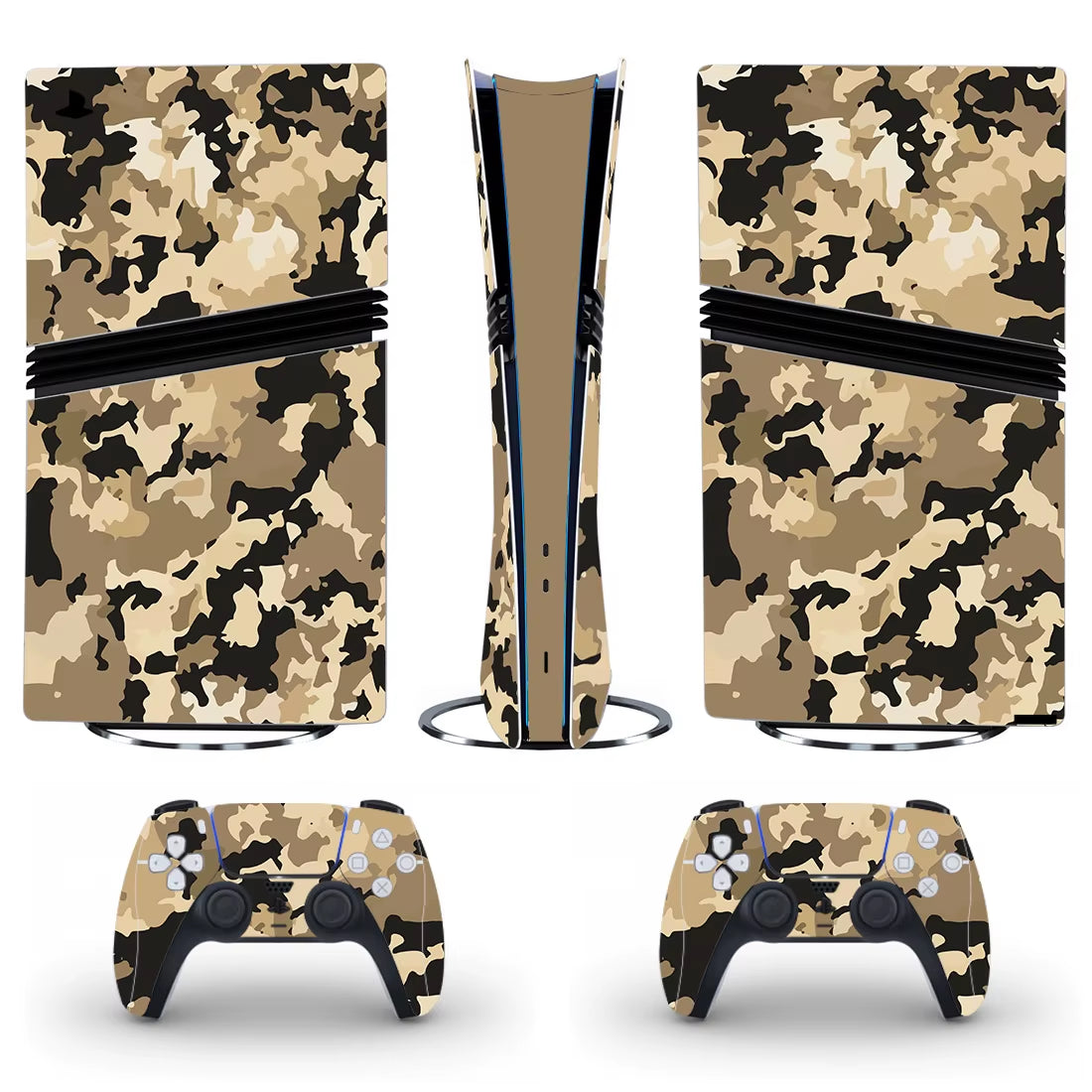 PS5 Pro Skin – Tarnmuster Vinyl-Aufkleber für Konsole & Controller | Schutz & Stil