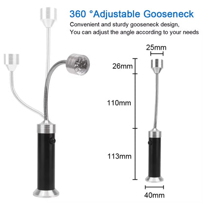 Magnetic Outdoor BBQ Barbecue Grill Led Grill Lights Adjustable Flexible Led 360 Degrees Heat Resistant Gooseneck Lamps Lantern