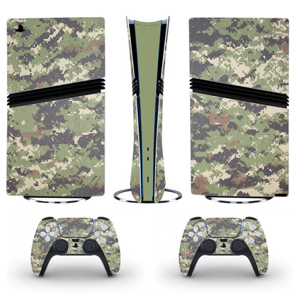 PS5 Pro Skin – Tarnmuster Vinyl-Aufkleber für Konsole & Controller | Schutz & Stil