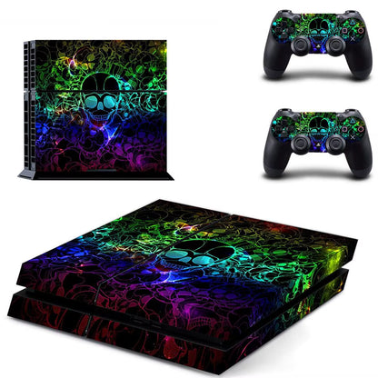 Skull PS4 Stickers Play Station 4 Skin PS 4 Sticker Decal Cover for Playstation 4 PS4 Console & Controller Skins Vinyl