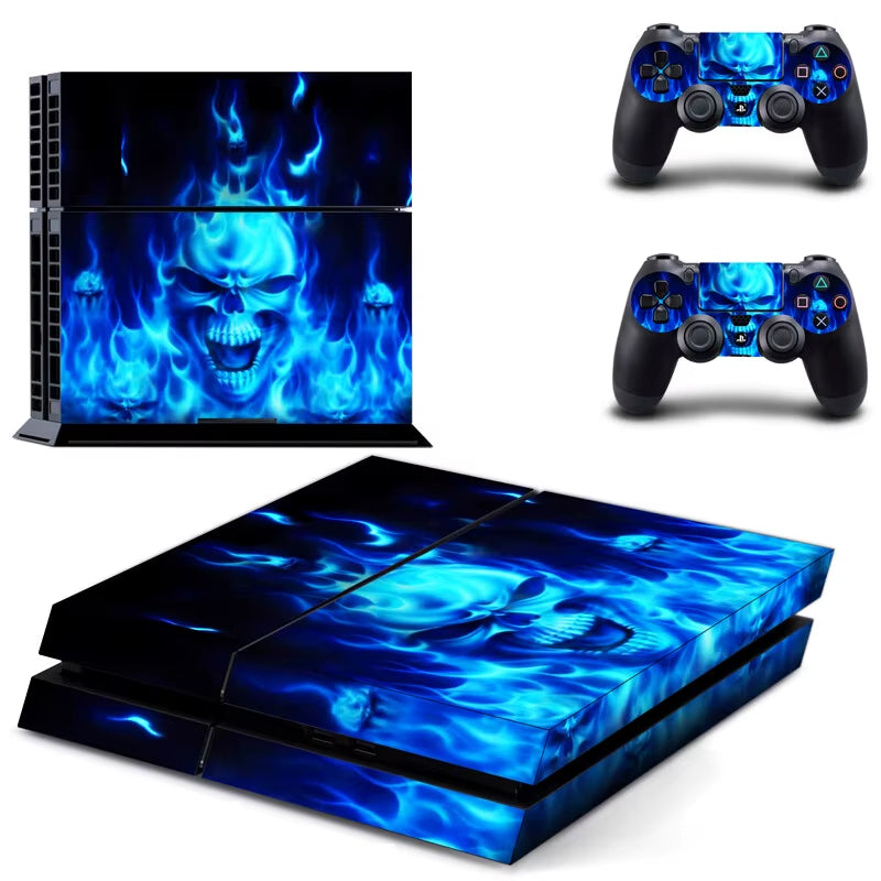 Skull PS4 Stickers Play Station 4 Skin PS 4 Sticker Decal Cover for Playstation 4 PS4 Console & Controller Skins Vinyl