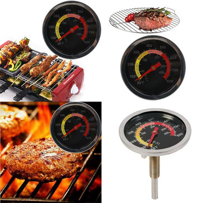BBQ Grillthermometer aus Edelstahl – Smoker Ofenthermometer 0–400°C für Grill, Backofen und Räucherofen