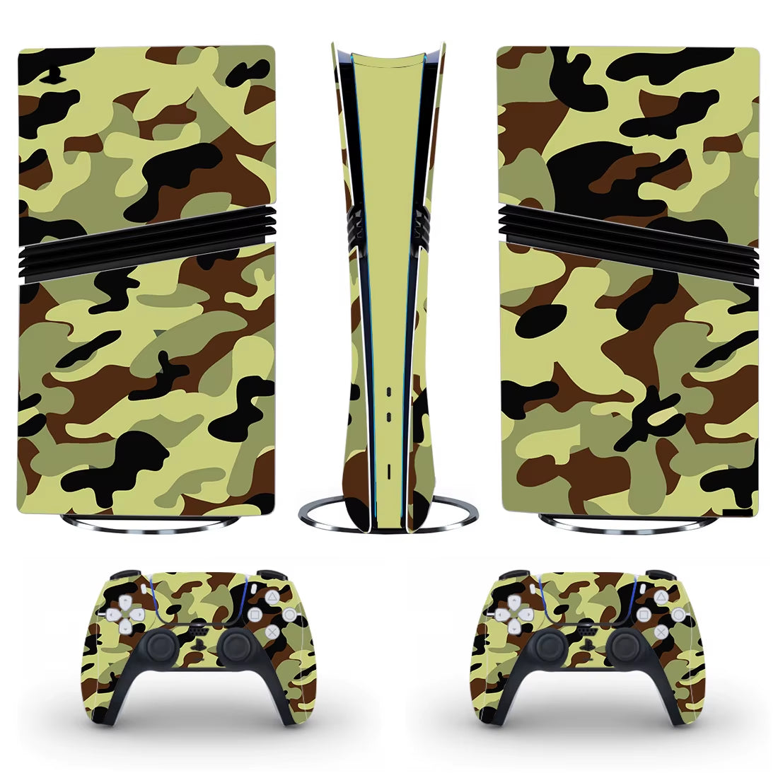 PS5 Pro Skin – Tarnmuster Vinyl-Aufkleber für Konsole & Controller | Schutz & Stil