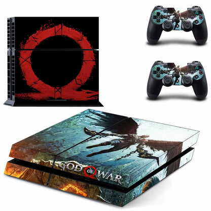 🔥 God of War PS4 Skin – Epischer Vinyl-Aufkleber für Konsole & Controller 🎮