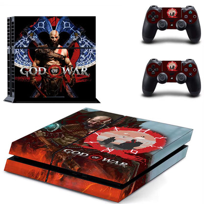 🔥 God of War PS4 Skin – Epischer Vinyl-Aufkleber für Konsole & Controller 🎮