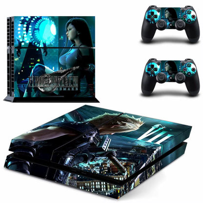 🔥 Final Fantasy 7 PS4 Skin – Epischer Vinyl-Aufkleber für Konsole & Controller 🎮