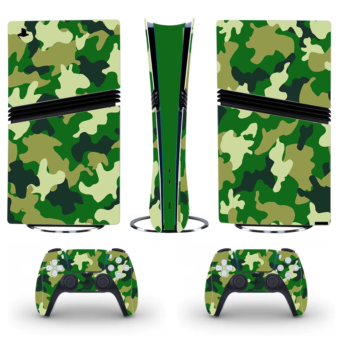 PS5 Pro Skin – Tarnmuster Vinyl-Aufkleber für Konsole & Controller | Schutz & Stil