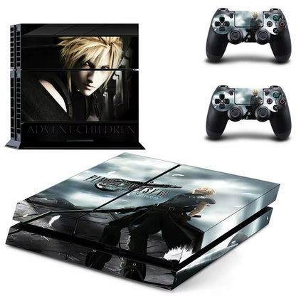 🔥 Final Fantasy 7 PS4 Skin – Epischer Vinyl-Aufkleber für Konsole & Controller 🎮