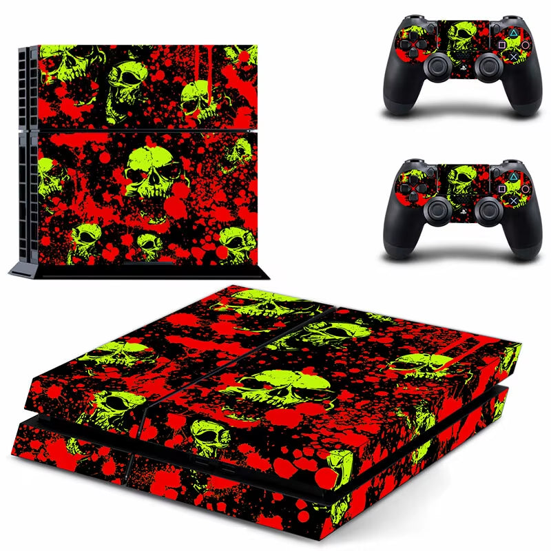 Skull PS4 Stickers Play Station 4 Skin PS 4 Sticker Decal Cover for Playstation 4 PS4 Console & Controller Skins Vinyl