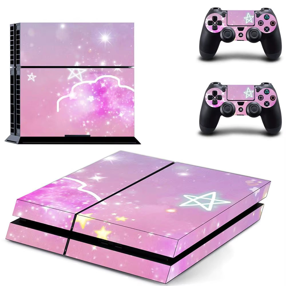 🌌 Starry Sky PS4 Skin – Traumhafter Vinyl-Aufkleber für Konsole & Controller ✨