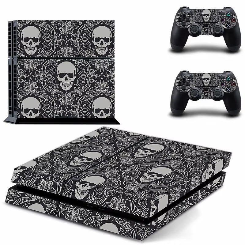 Skull PS4 Stickers Play Station 4 Skin PS 4 Sticker Decal Cover for Playstation 4 PS4 Console & Controller Skins Vinyl