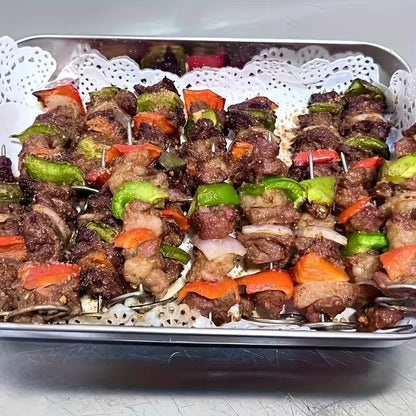 10 Stück Edelstahl-Spieße für Air Fryer – Vertikale Grillspieße für Fleisch & Gemüse | Zubehör für Heißluftfritteuse