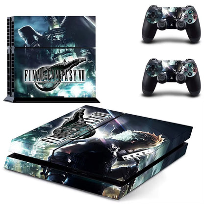 🔥 Final Fantasy 7 PS4 Skin – Epischer Vinyl-Aufkleber für Konsole & Controller 🎮