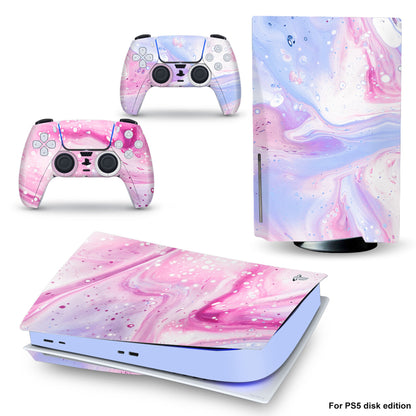 Pastel Marble – Vinyl Skin für PS5 Disk Edition | Sanfter Farbverlauf in Rosa & Lila 💫