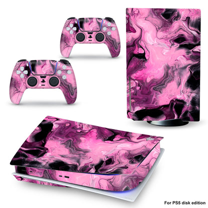 Black Pink Marble – Vinyl Skin für PS5 Disk Edition | Kraftvoller Marmor-Look mit Stil 🎮