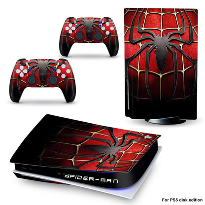 Spider-Man – Vinyl Skin für PS5 Disk Edition | Klassischer Rot-Schwarz Look für Superhelden-Fans 🕸️